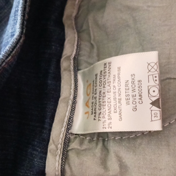 JagJeans High Rise Straight Leg DISTRESSED Pull On Jeans - Picture 5 of 8